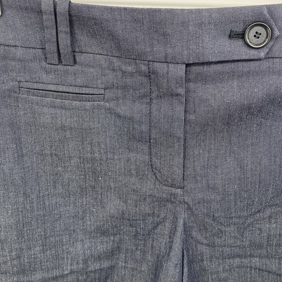 LOFT Julie Dark Chambray Bermuda Dress Shorts Size 6 Inseam 10" - Picture 3 of 6